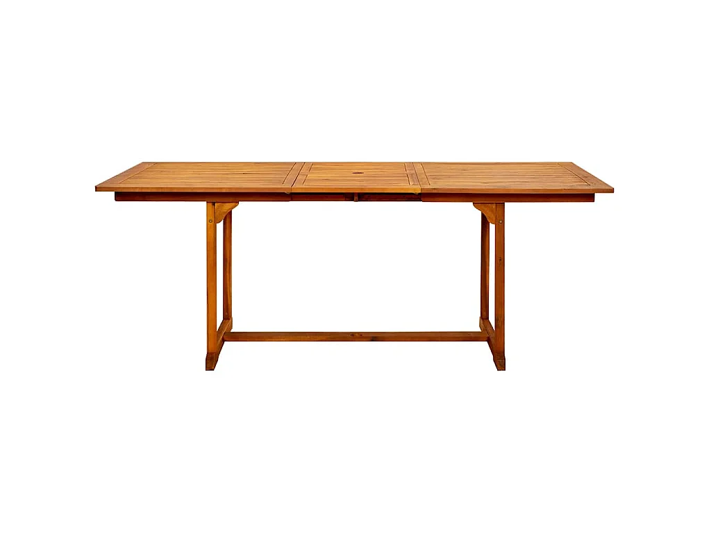 Mesa de comedor jardín madera maciza acacia (150-200)x100x75cm