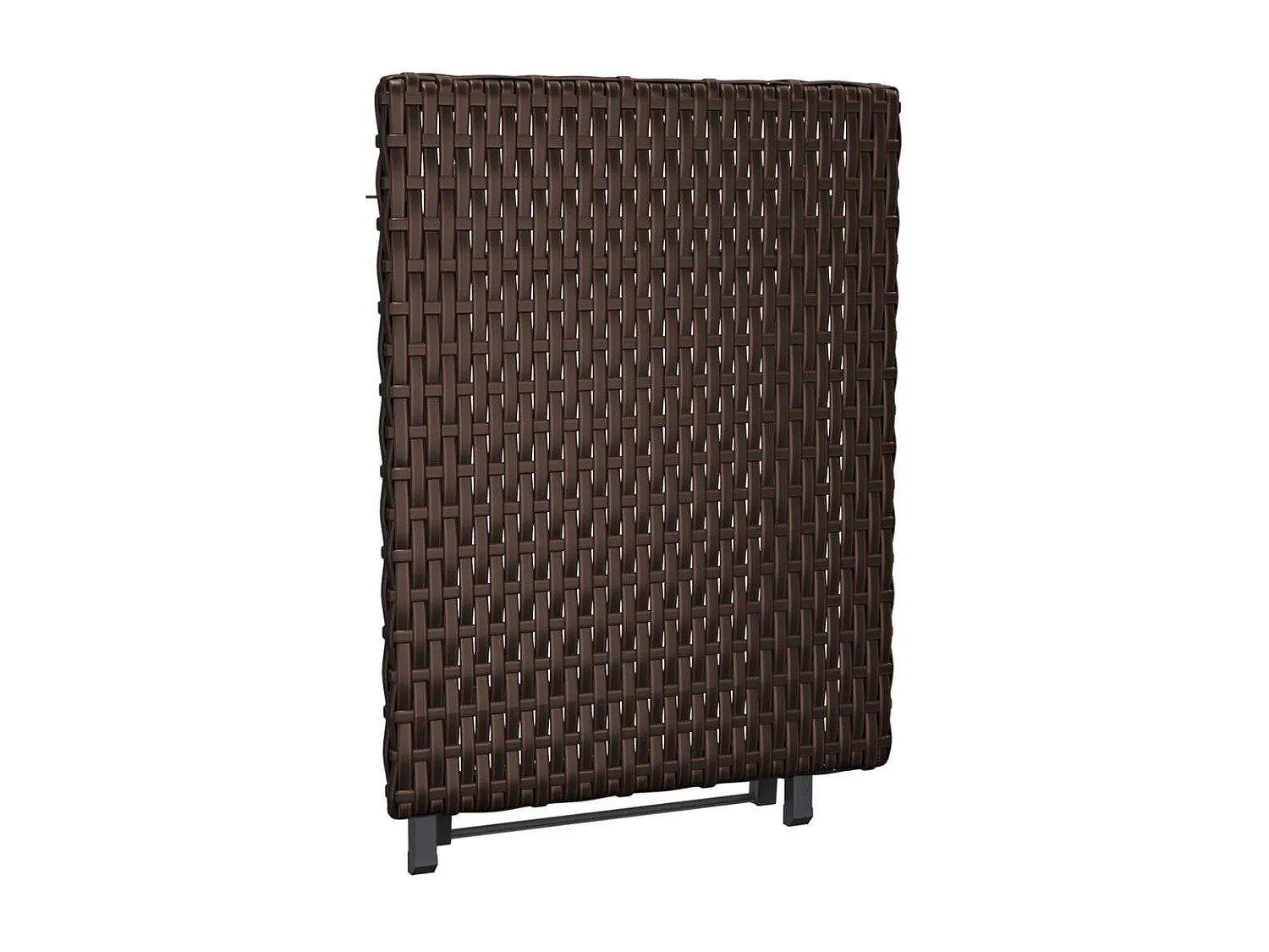 Table pliable marron 45x35x32 cm résine tressée