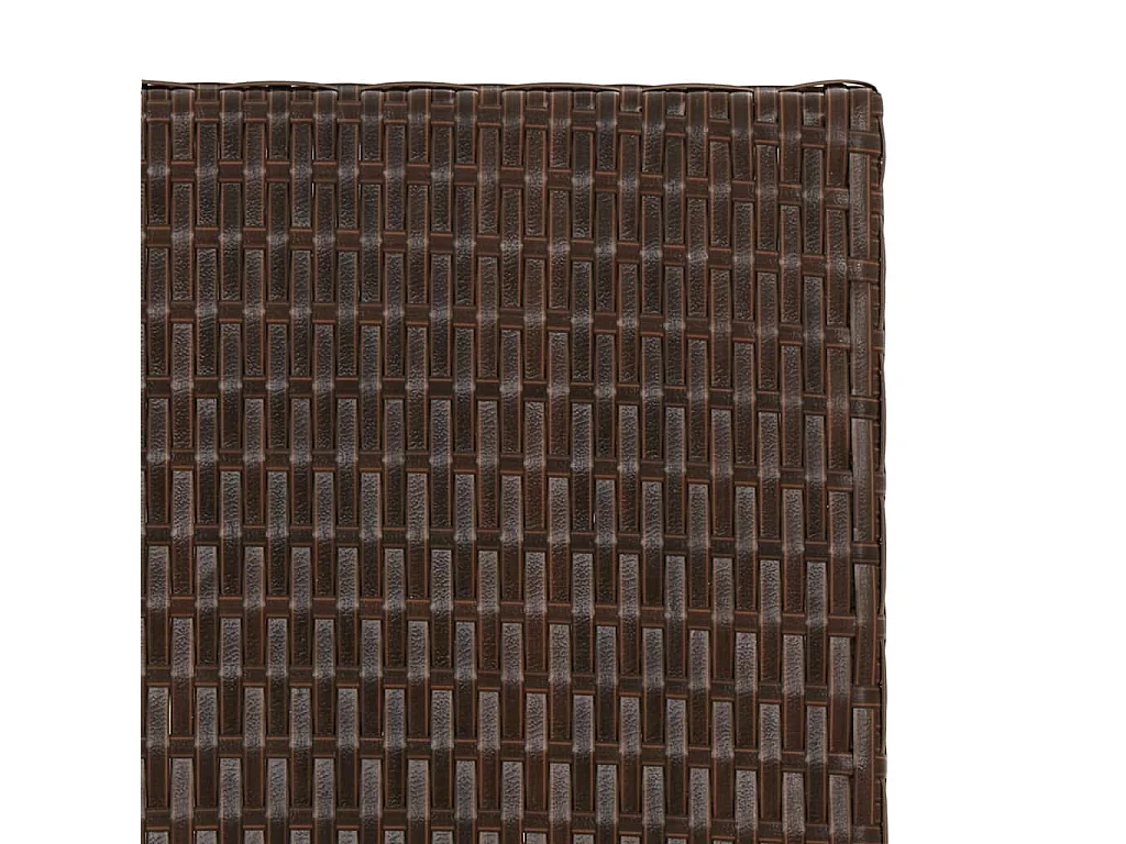 Table pliable marron 45x35x32 cm résine tressée