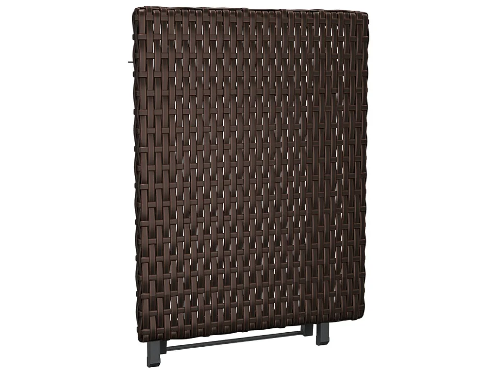Tafel inklapbaar 45x35x32 cm poly rattan bruin