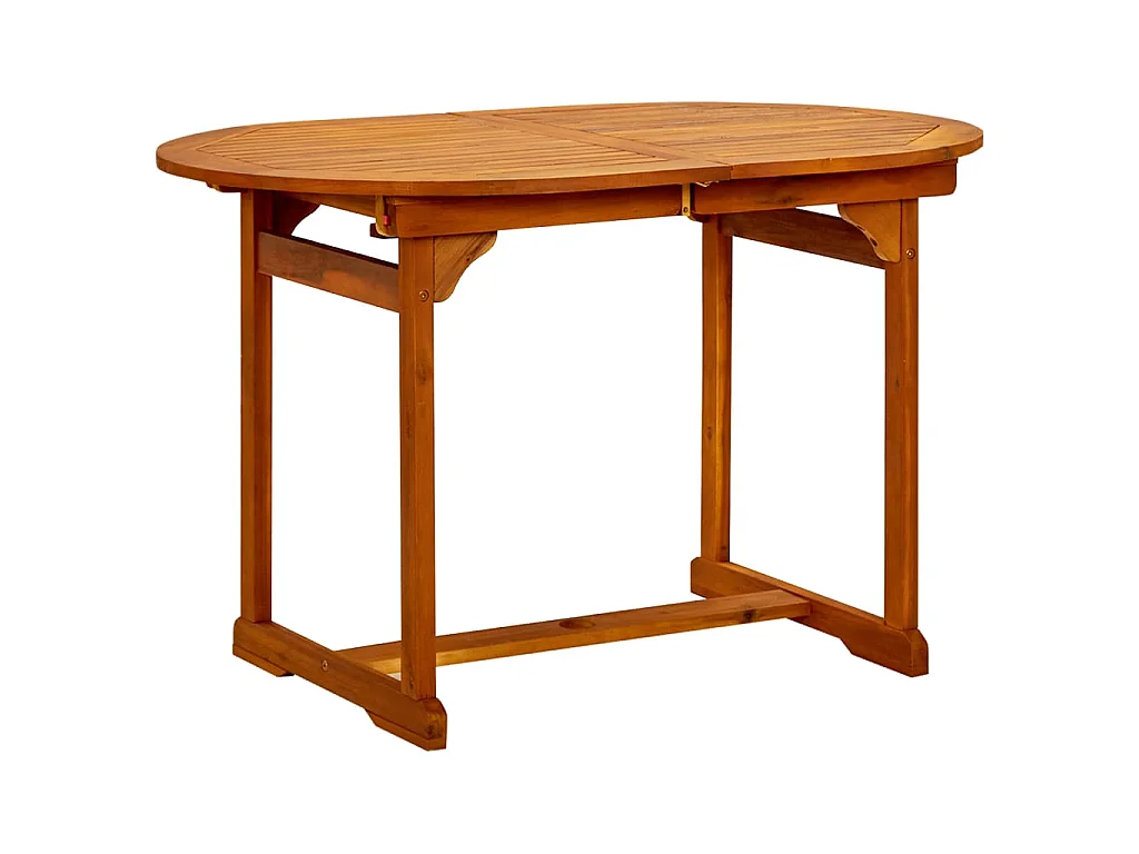 Tavolo da Pranzo per Esterni (120-170)x80x75 cm in Legno Acacia