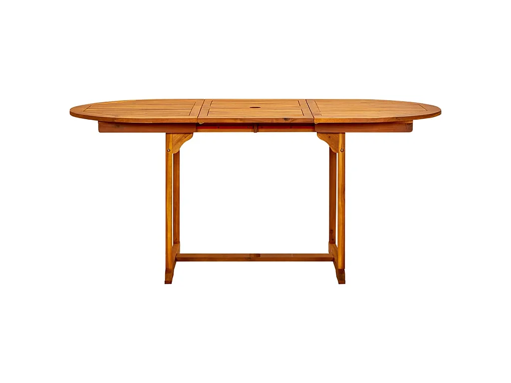 Tavolo da Pranzo per Esterni (120-170)x80x75 cm in Legno Acacia