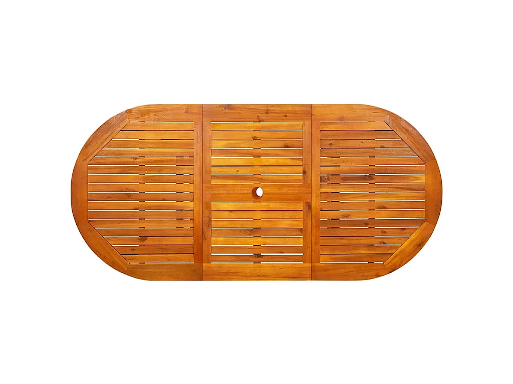 Mesa de comedor jardín madera maciza acacia (120-170)x80x75 cm