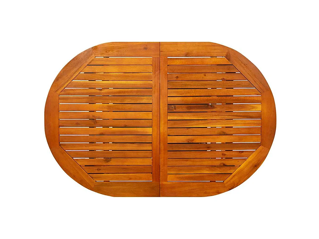 Mesa de comedor jardín madera maciza acacia (120-170)x80x75 cm