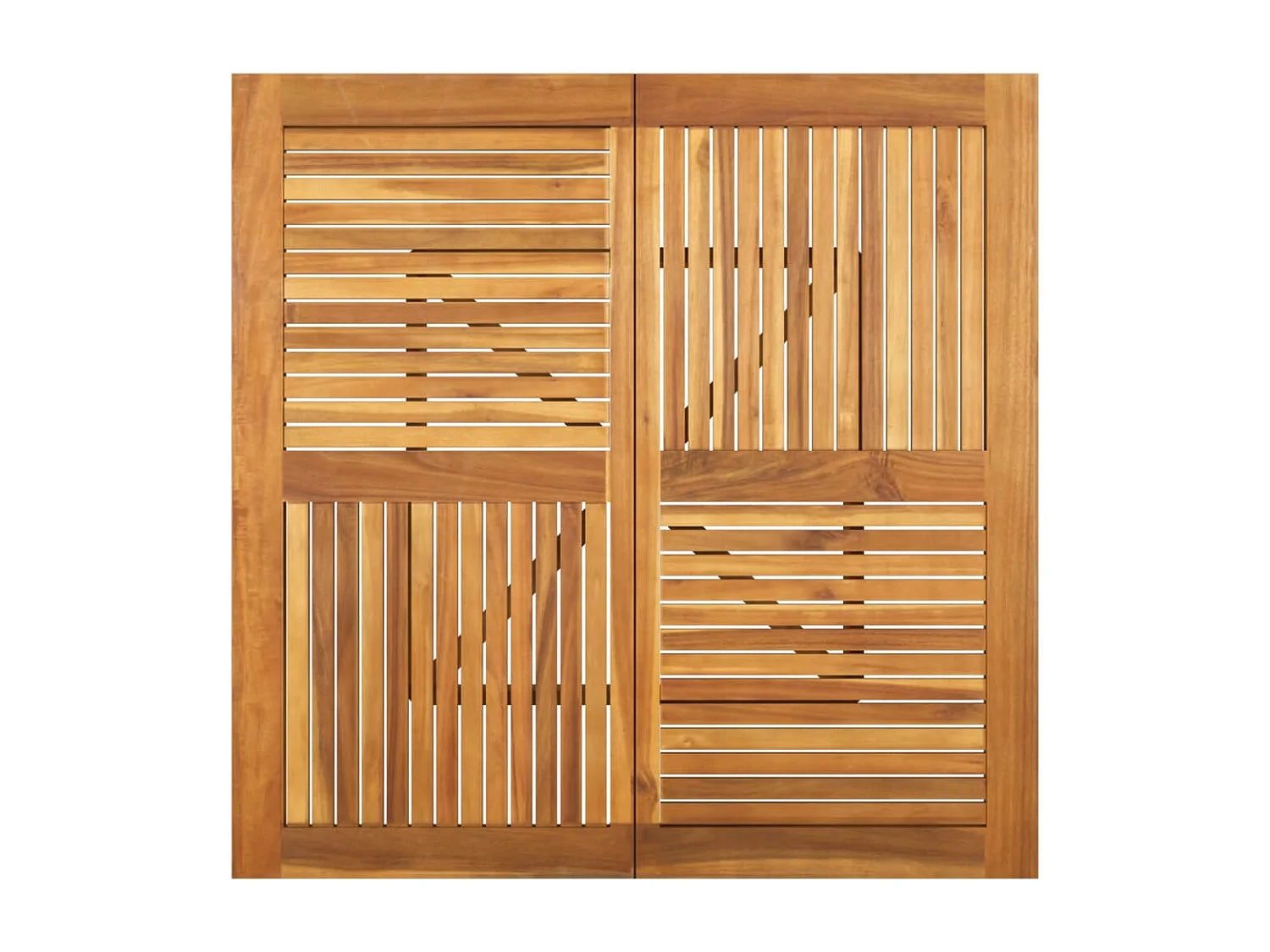 Tavolo da Giardino 110x110x75 cm Legno Massello di Acacia