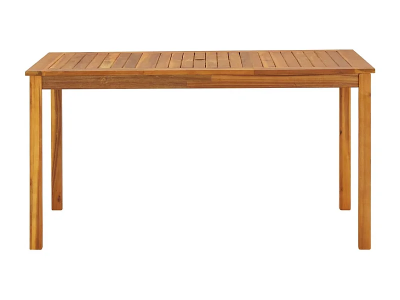 Tavolo da Giardino 140x80x74 cm in Legno Massello di Acacia