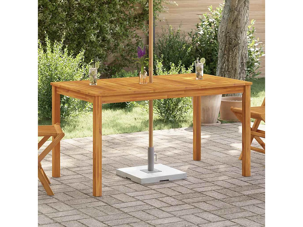 Mesa de jardim 140x80x74 cm madeira de acácia maciça
