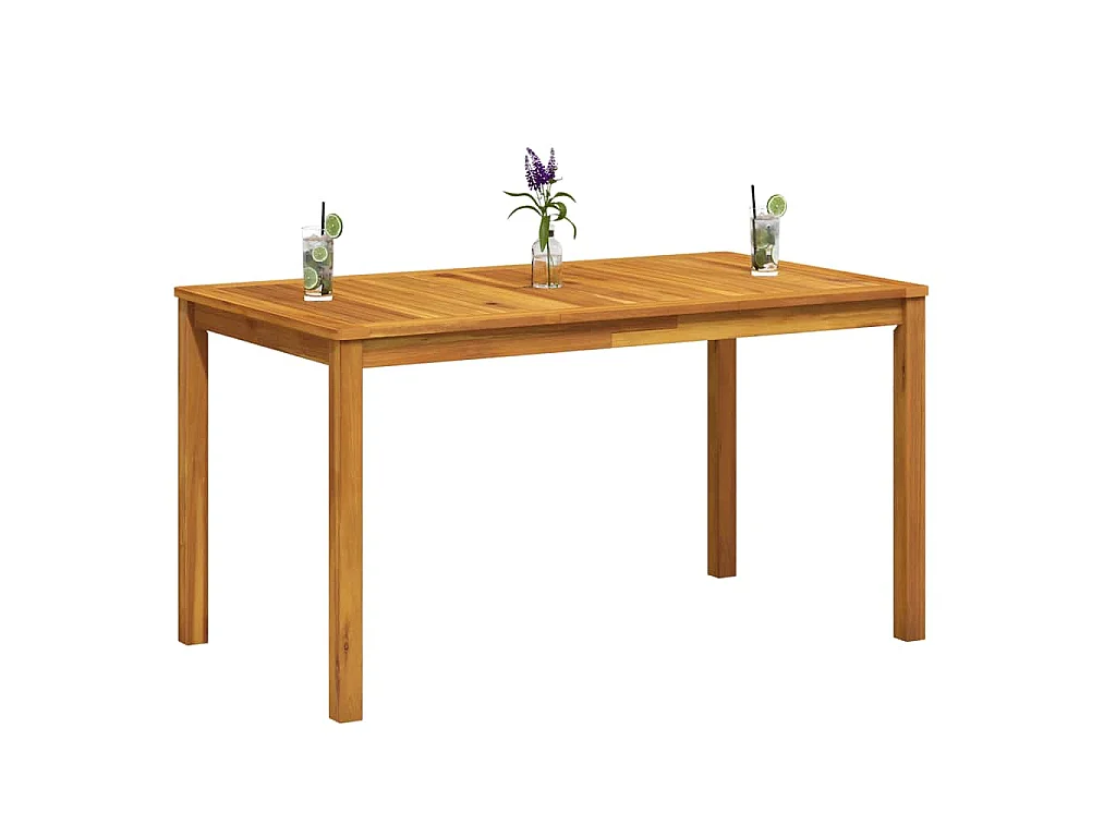 Mesa de jardim 140x80x74 cm madeira de acácia maciça