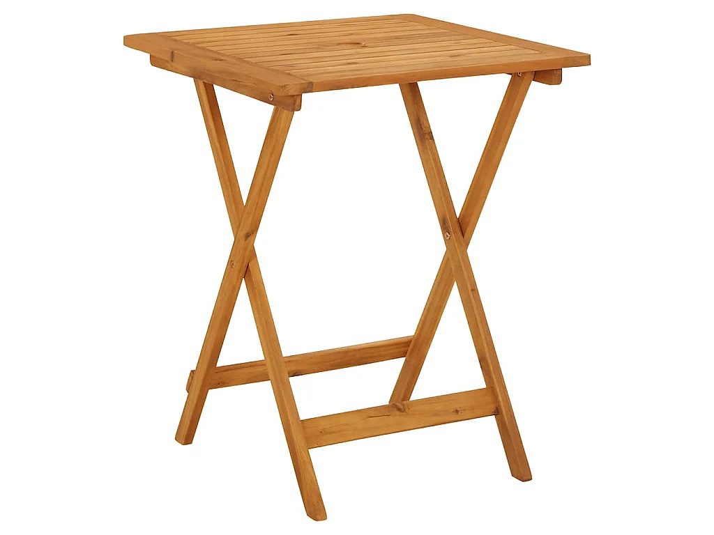 Tuintafel inklapbaar 60x60x75 cm massief acaciahout