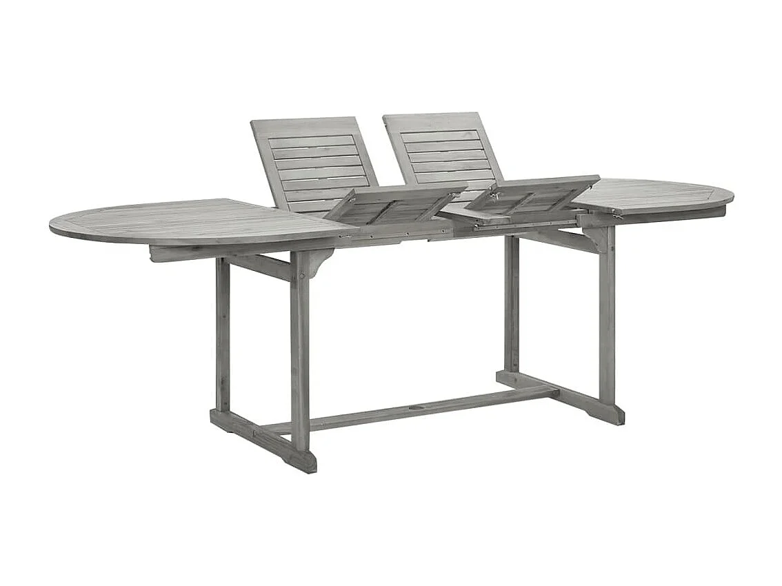 Table à dîner de jardin (160-240)x100x75cm Bois d'acacia massif