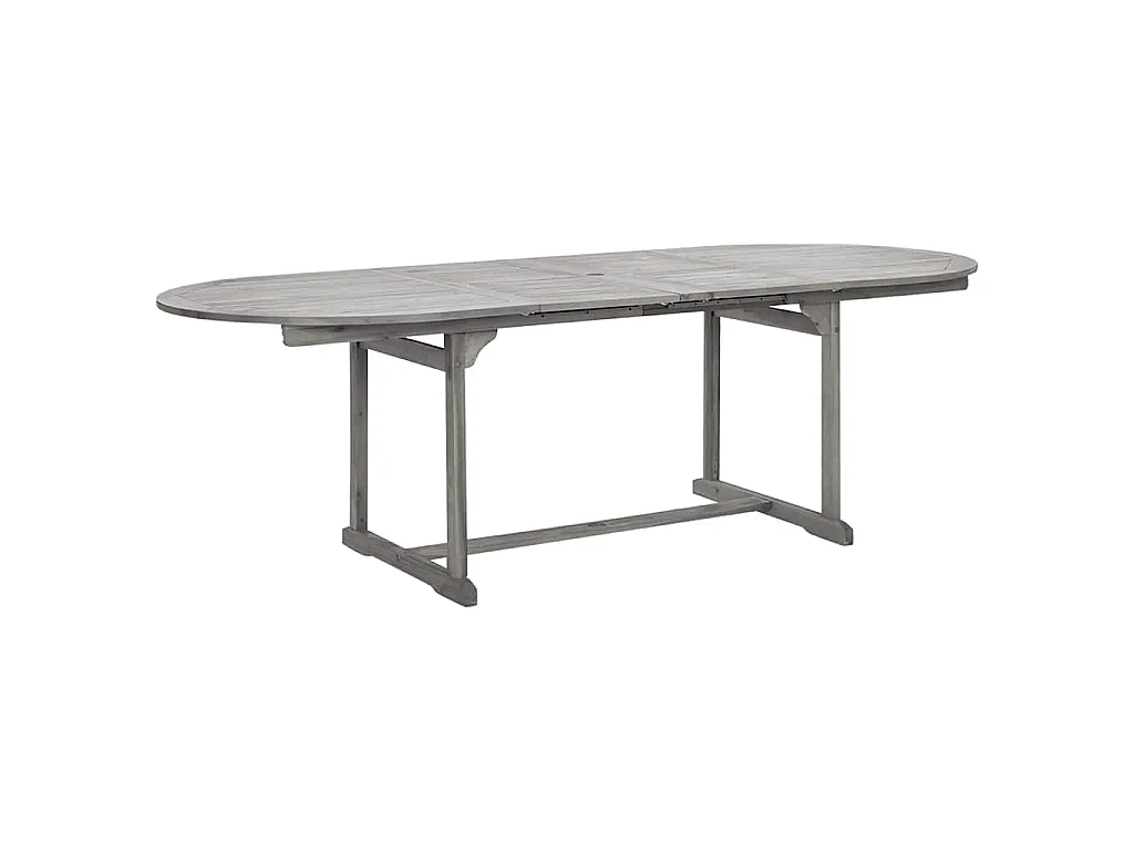 Tavolo da Pranzo per Esterni (160-240)x100x75cm Massello Acacia