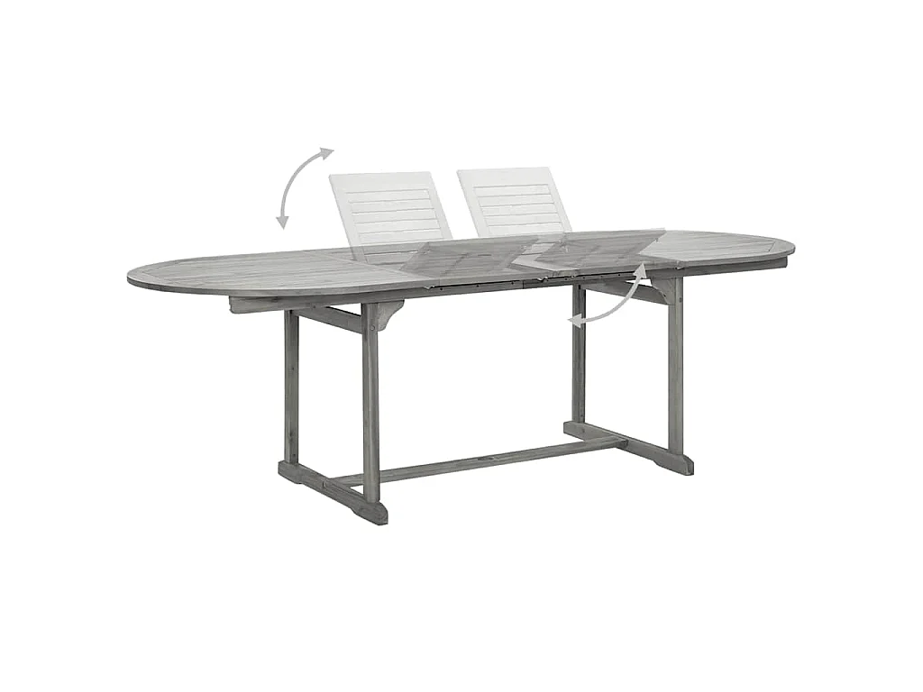 Table à dîner de jardin (160-240)x100x75cm Bois d'acacia massif