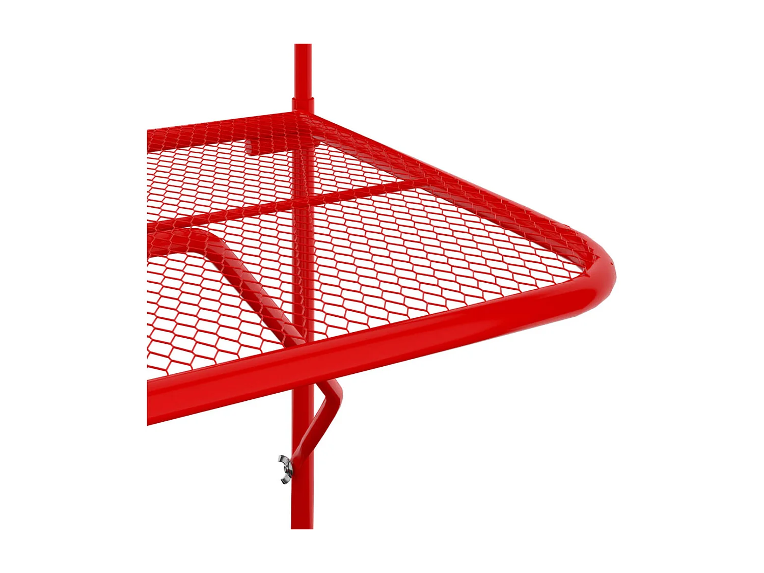 Mesa para varanda 60x40 cm aço vermelho