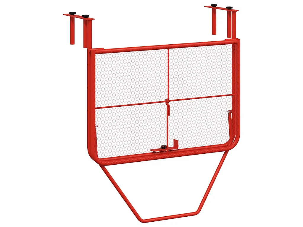 Tavolo da Balcone Rosso 60x40 cm in Acciaio
