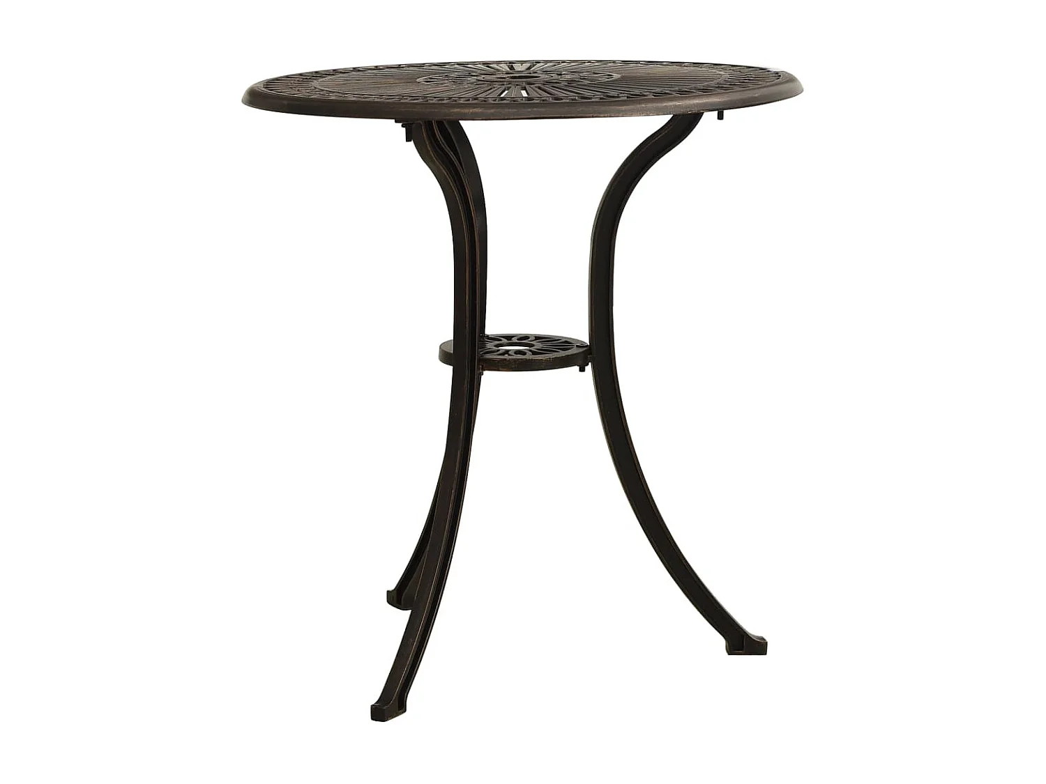 Table de jardin Bronze 62x62x65 cm Aluminium coulé