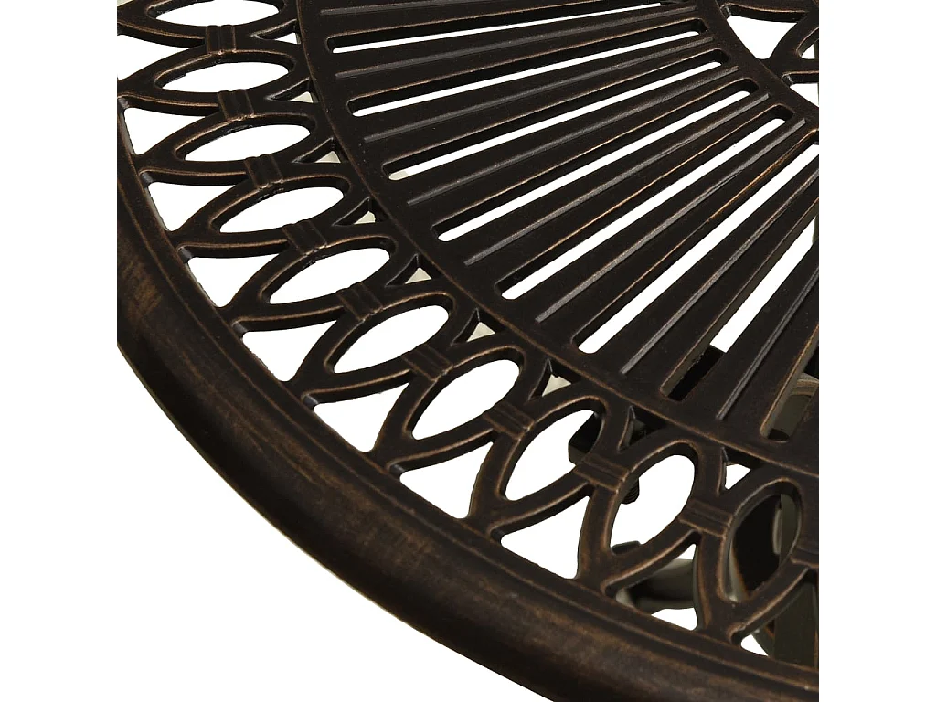 Mesa de jardim 62x62x65 cm alumínio fundido bronze