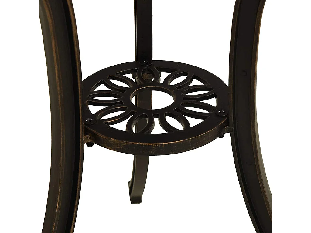 Table de jardin Bronze 62x62x65 cm Aluminium coulé
