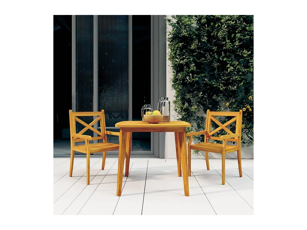 Tuintafel 85x85x75 cm massief acaciahout