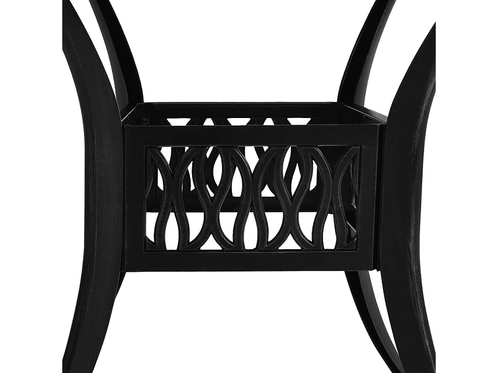 Table de jardin Noir 90x90x74 cm Aluminium coulé