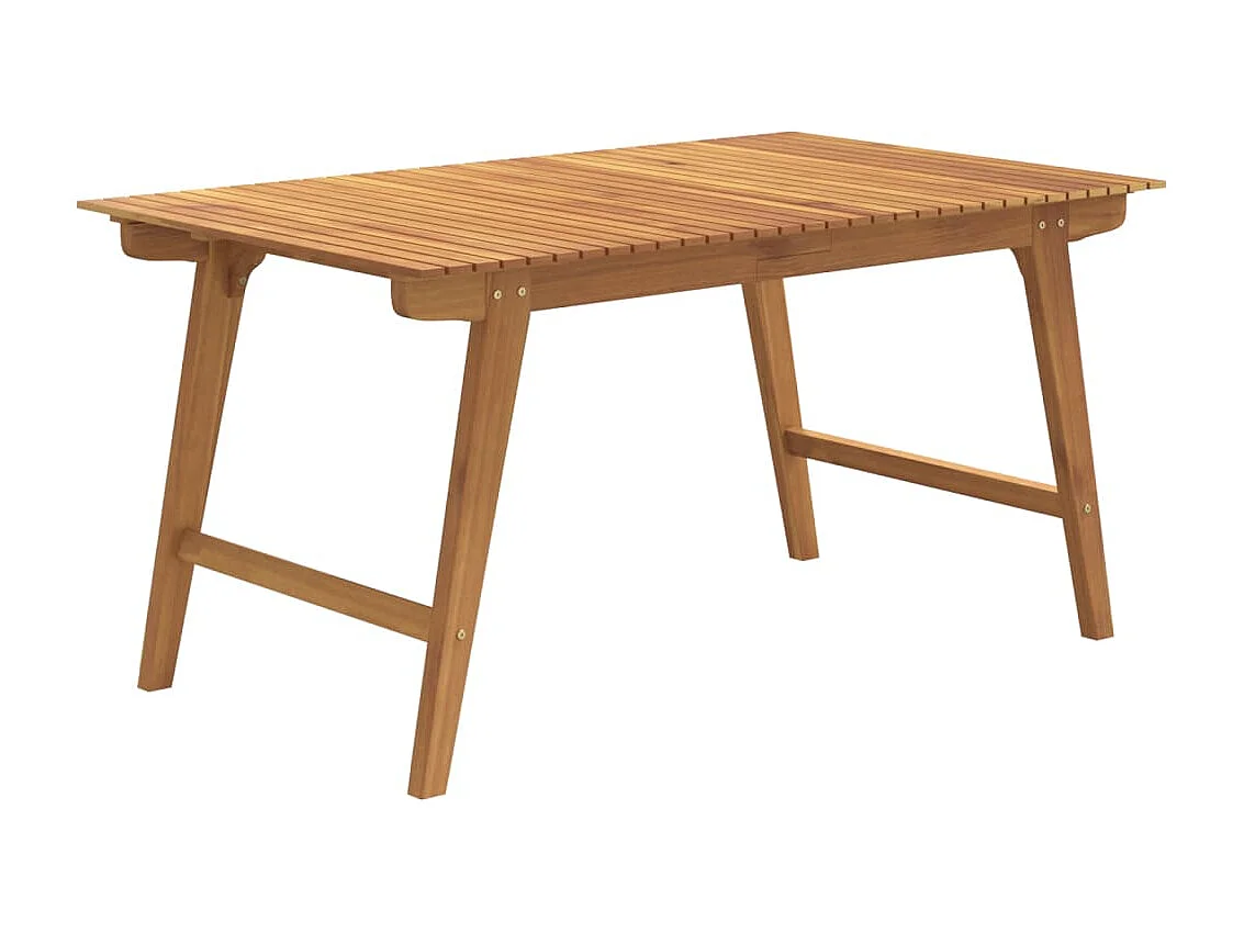 Tavolo da Giardino 150x90x75 cm Legno Massello di Acacia
