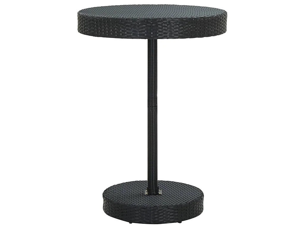 Tuintafel 75,5x106 cm poly rattan zwart