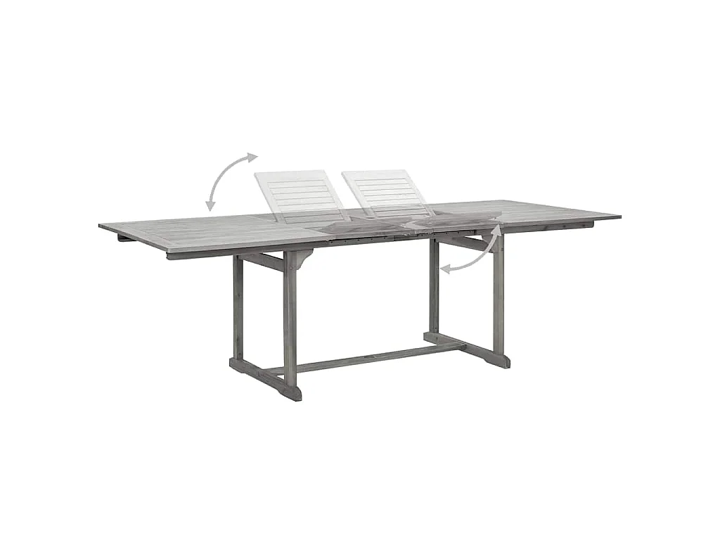 Table à dîner de jardin (160-240)x100x75cm Bois d'acacia massif