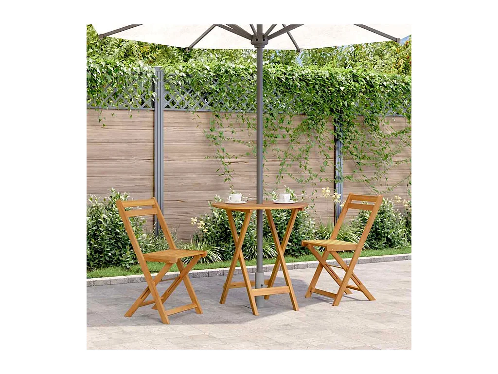 Table pliable de jardin 70 cm Bois d'acacia solide