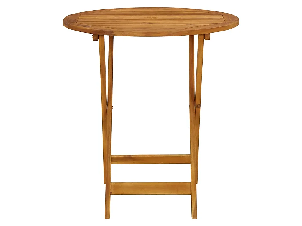 Mesa de jardim dobrável 70 cm madeira de acácia maciça