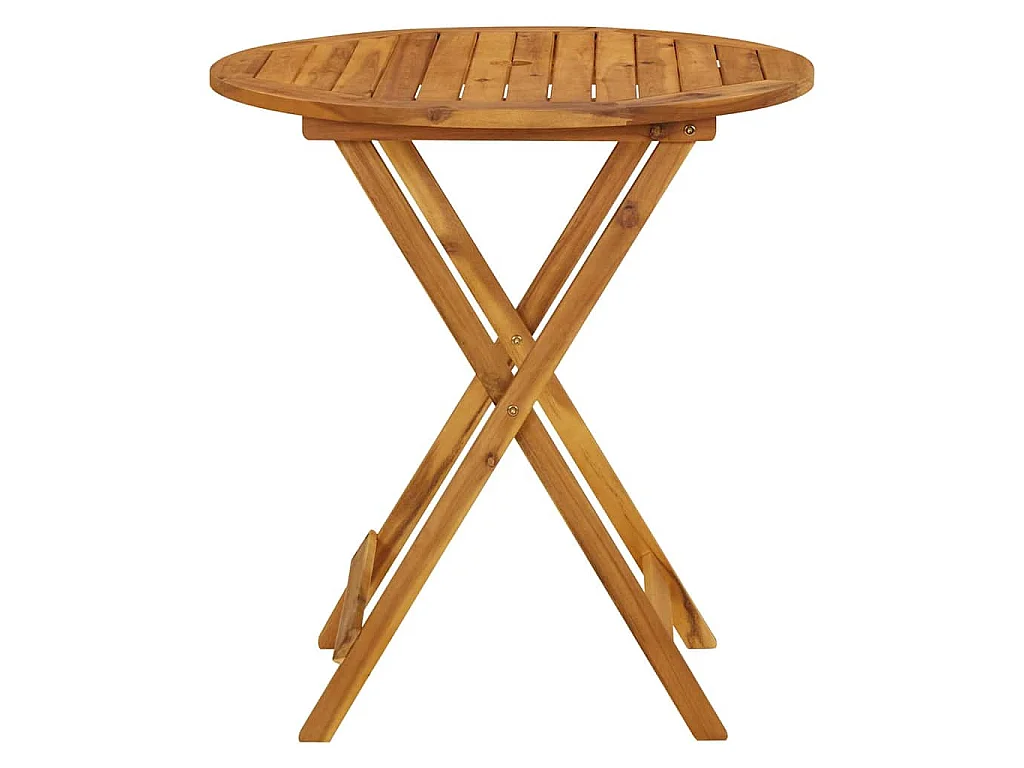 Mesa de jardim dobrável 70 cm madeira de acácia maciça