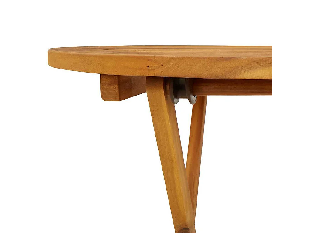 Tavolo da Giardino Pieghevole 70 cm in Massello di Acacia