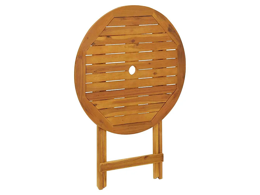 Tavolo da Giardino Pieghevole 70 cm in Massello di Acacia