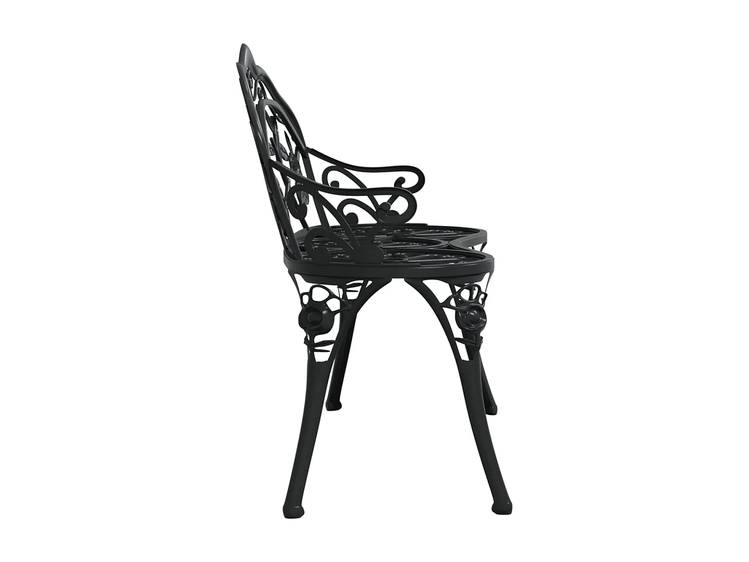 Tuinbank 100 cm gietaluminium zwart