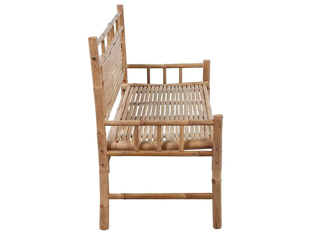 Banc de jardin avec coussin 120 cm Bambou