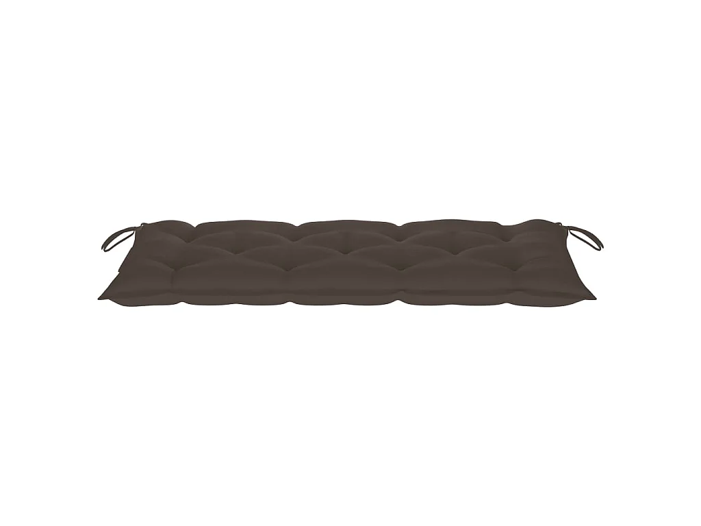 Banc de jardin pliable avec coussin 118 cm Bambou