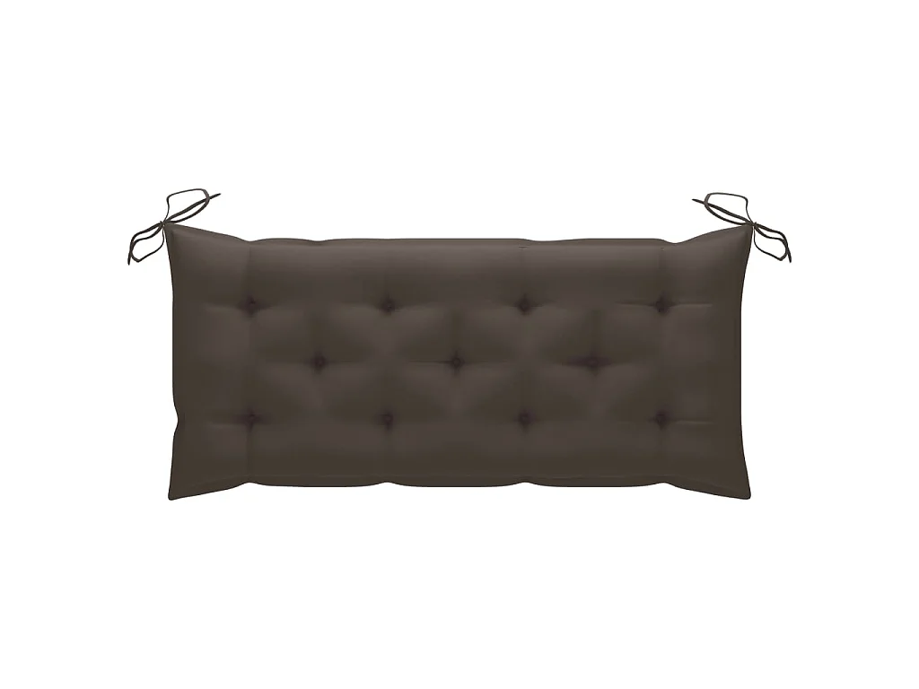 Banc de jardin pliable avec coussin 118 cm Bambou