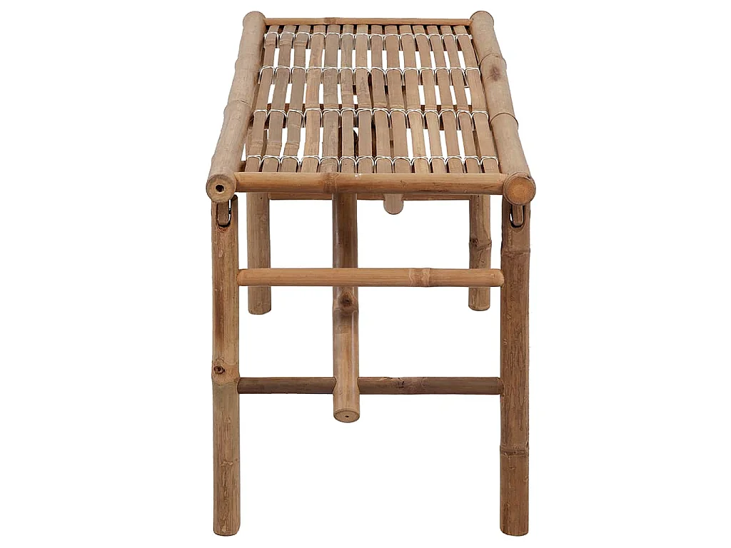 Banc de jardin pliable avec coussin 118 cm Bambou