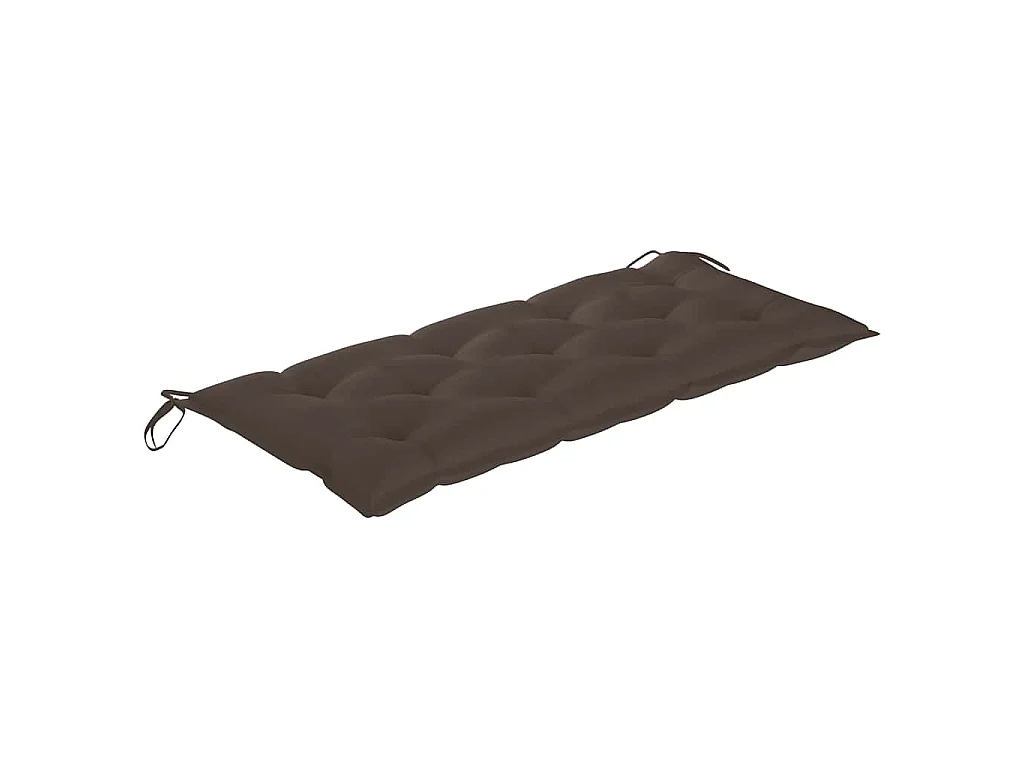 Banc de jardin pliable avec coussin 118 cm Bambou