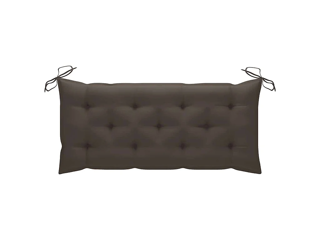 Banc de jardin pliable avec coussin 118 cm Bambou