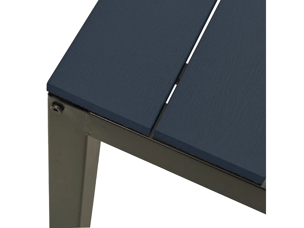 Banc de jardin 110 cm acier et WPC noir