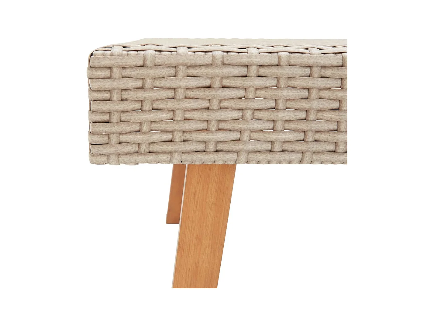 Tavolino da Giardino in Polyrattan Beige