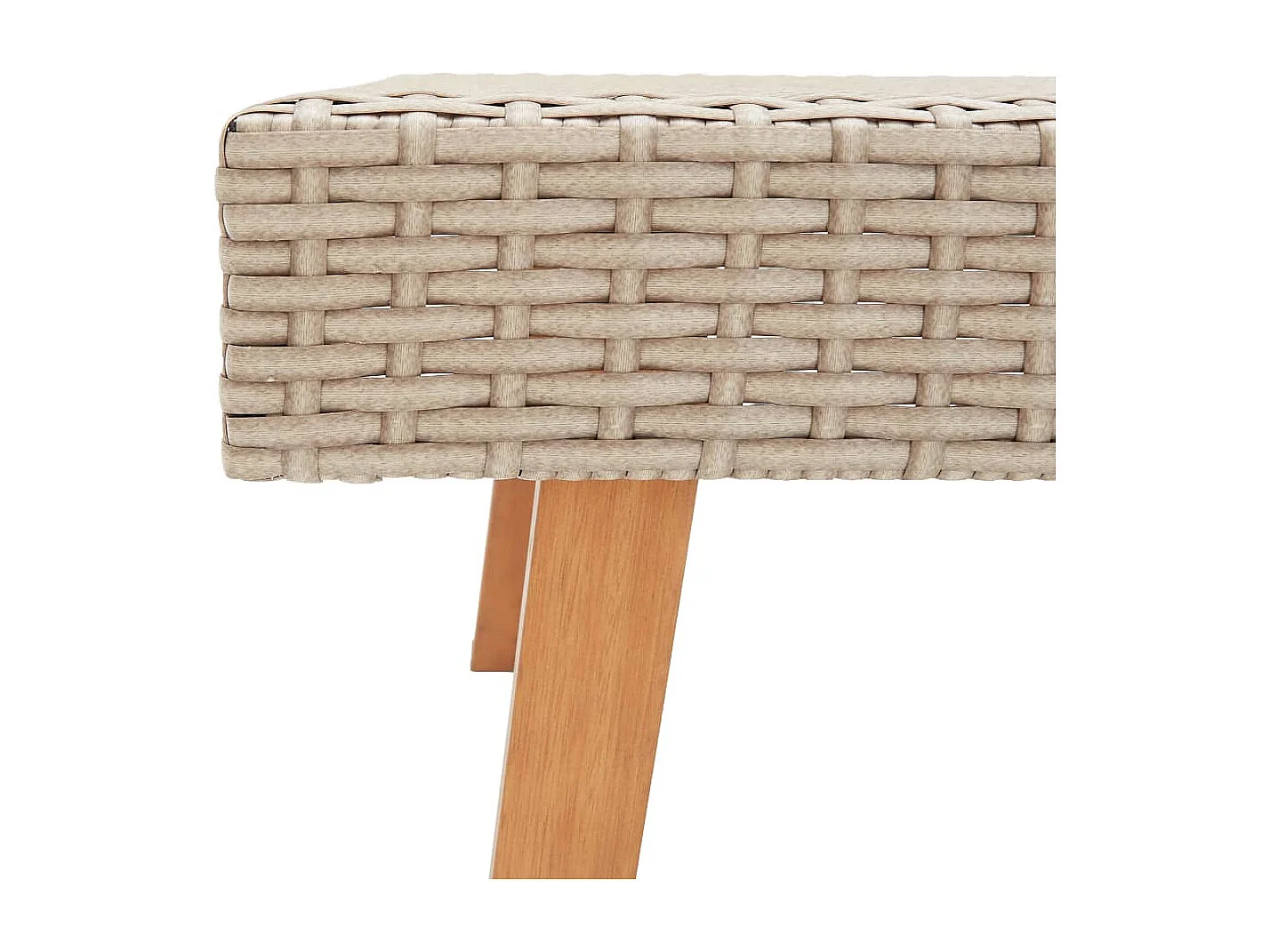 Garten-Couchtisch Poly Rattan Beige