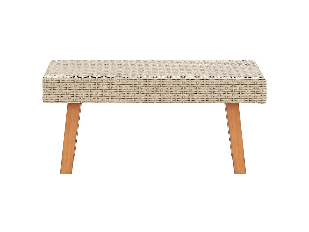 Table basse de jardin Résine tressée Beige