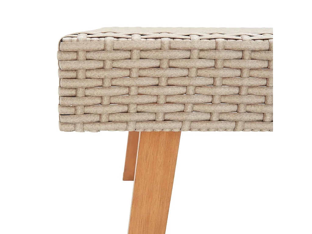 Table basse de jardin Résine tressée Beige