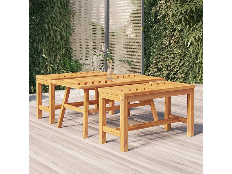 Mesa de centro madera maciza acacia 100x50x45 cm