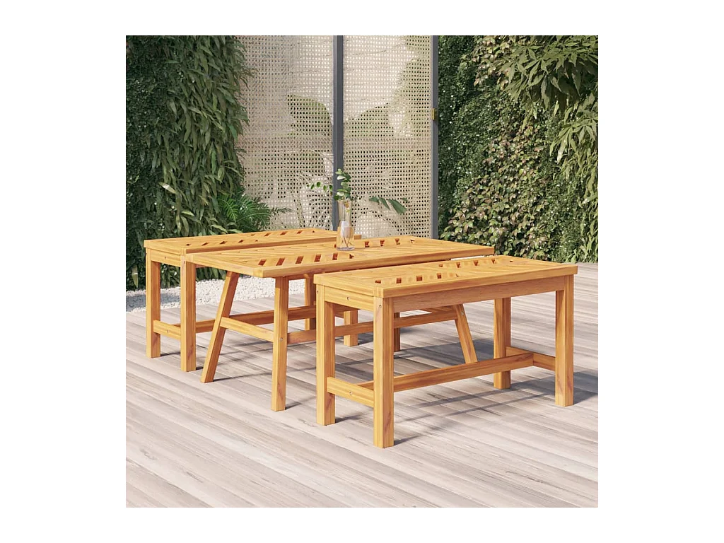 Table basse 100x50x45 cm bois massif d'acacia