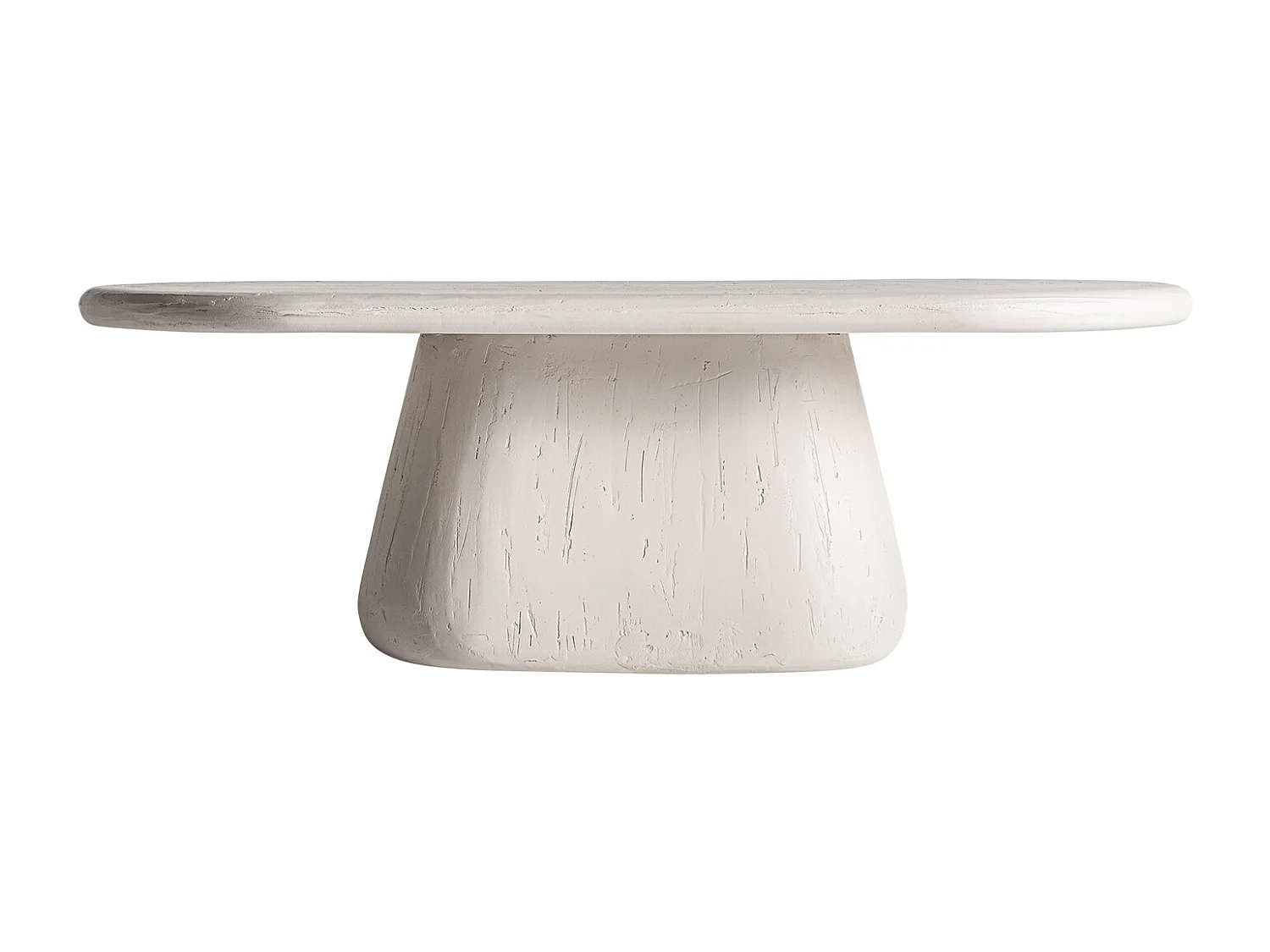 Table basse en bois de mangue blanc cassé 120x60x40 cm