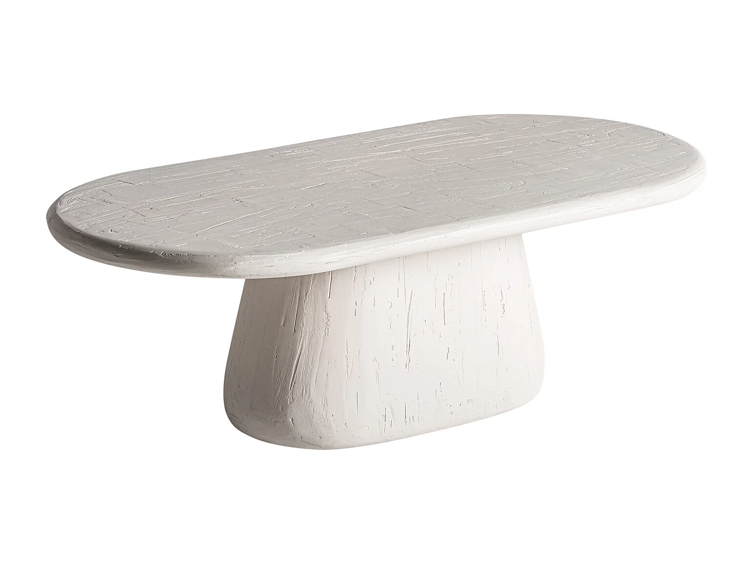 Table basse en bois de mangue blanc cassé 120x60x40 cm