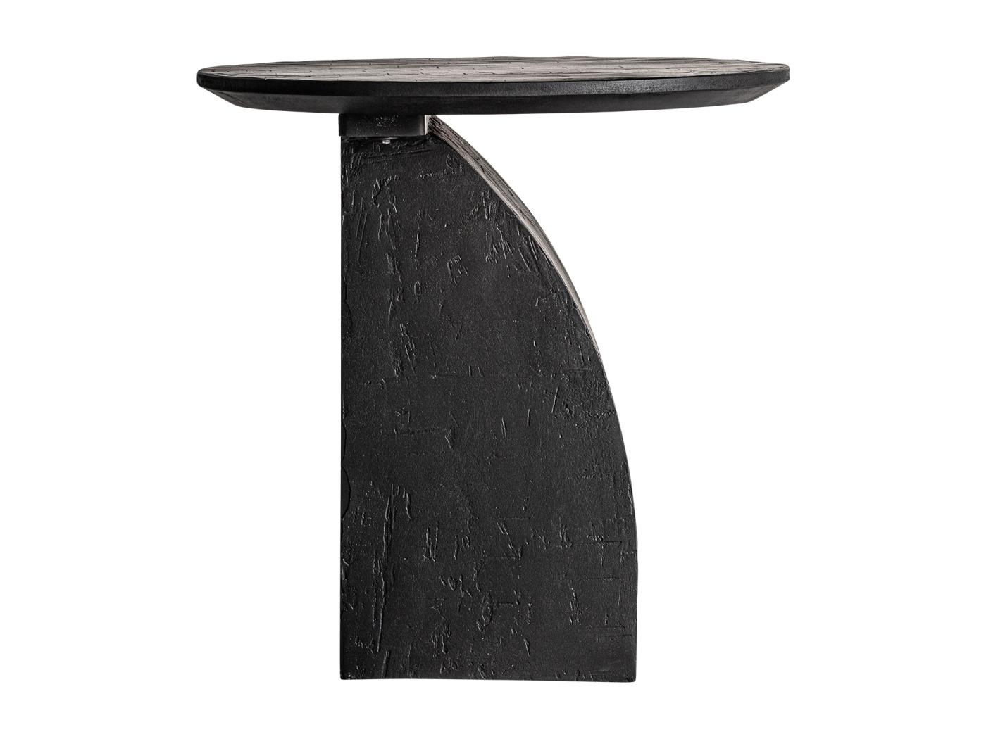 Table basse en bois de mangue noir 45x45x46 cm