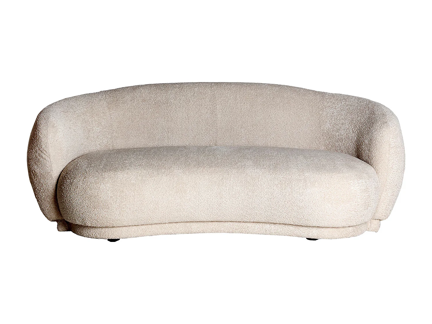 Sofa en polyester beige 191x91x76 cm