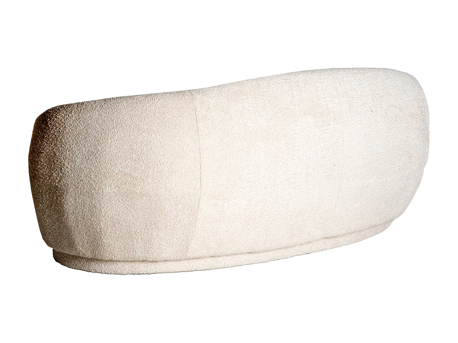 Sofa en polyester beige 191x91x76 cm